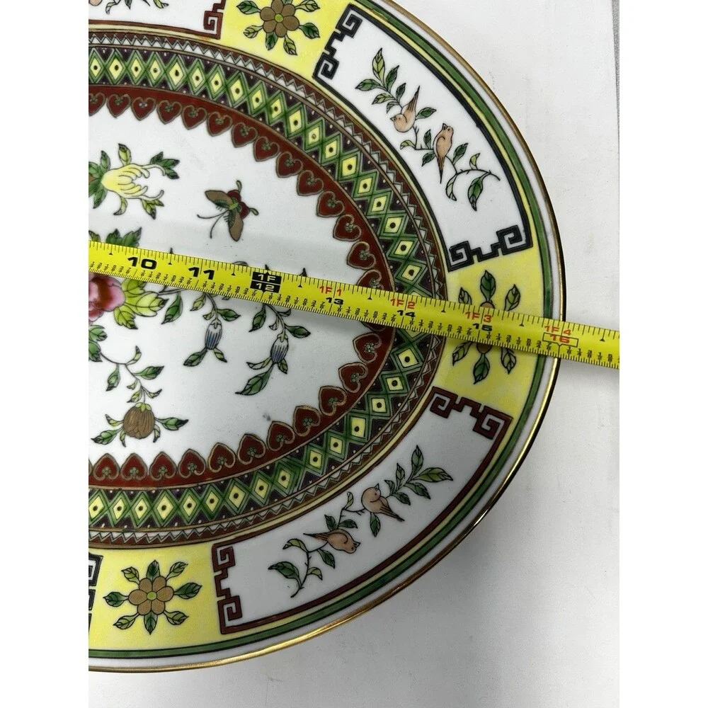 Vintage Chinese Famille Rose Platter 16x12 & 8 Bowls 9